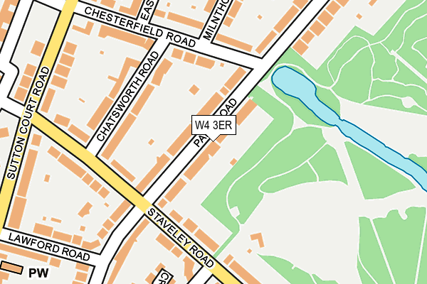 W4 3ER map - OS OpenMap – Local (Ordnance Survey)