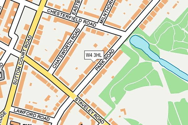 W4 3HL map - OS OpenMap – Local (Ordnance Survey)