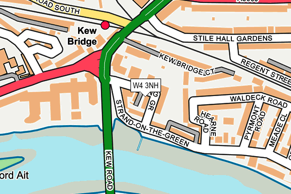 W4 3NH map - OS OpenMap – Local (Ordnance Survey)