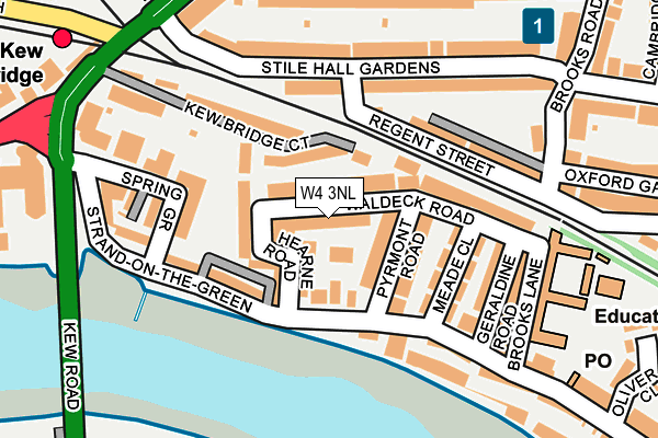 W4 3NL map - OS OpenMap – Local (Ordnance Survey)