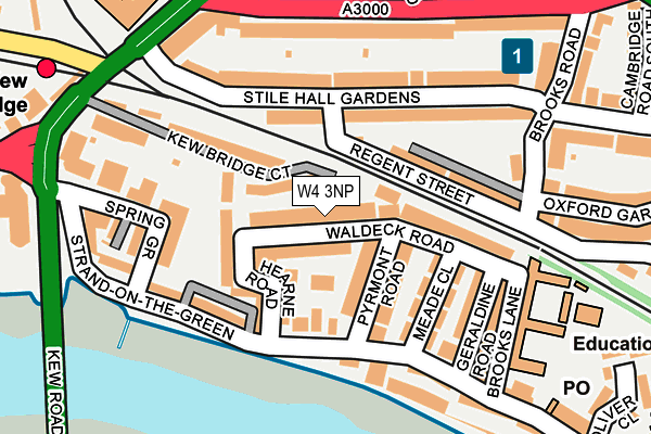 W4 3NP map - OS OpenMap – Local (Ordnance Survey)