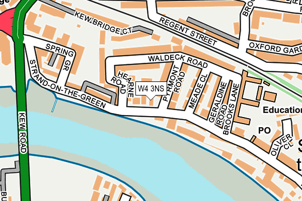 W4 3NS map - OS OpenMap – Local (Ordnance Survey)