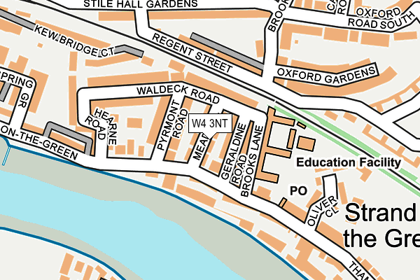 W4 3NT map - OS OpenMap – Local (Ordnance Survey)
