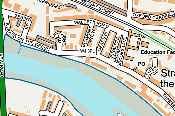 W4 3PL map - OS OpenMap – Local (Ordnance Survey)
