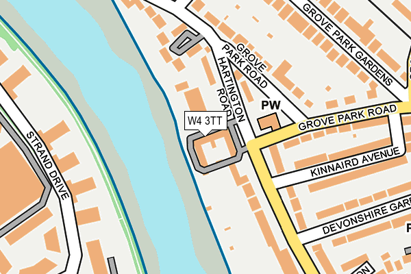 W4 3TT map - OS OpenMap – Local (Ordnance Survey)