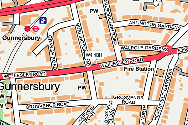 W4 4BH map - OS OpenMap – Local (Ordnance Survey)