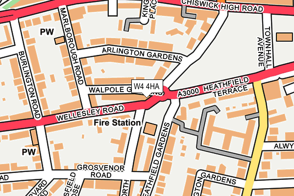 W4 4HA map - OS OpenMap – Local (Ordnance Survey)