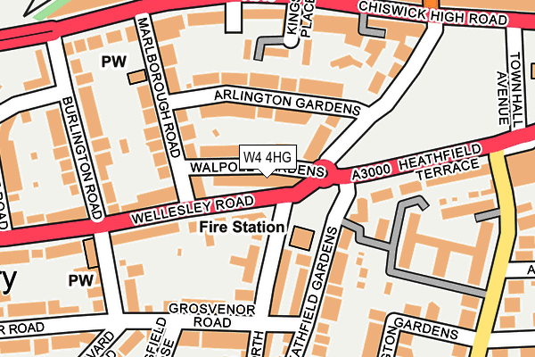 W4 4HG map - OS OpenMap – Local (Ordnance Survey)