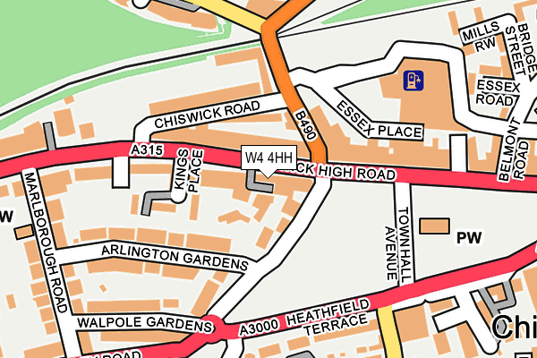 W4 4HH map - OS OpenMap – Local (Ordnance Survey)