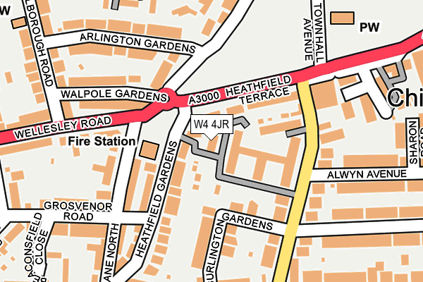 W4 4JR map - OS OpenMap – Local (Ordnance Survey)