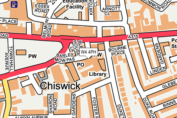 W4 4PH map - OS OpenMap – Local (Ordnance Survey)