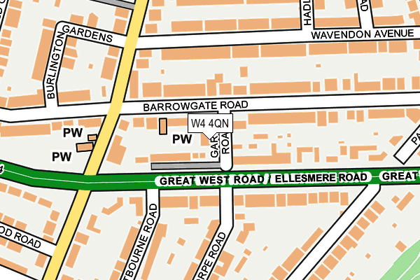 W4 4QN map - OS OpenMap – Local (Ordnance Survey)