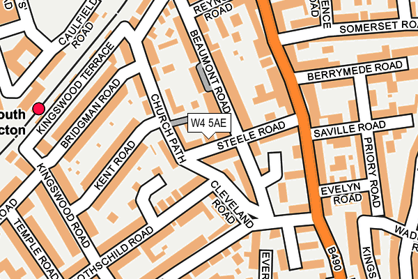 W4 5AE map - OS OpenMap – Local (Ordnance Survey)