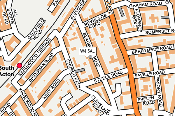 W4 5AL map - OS OpenMap – Local (Ordnance Survey)