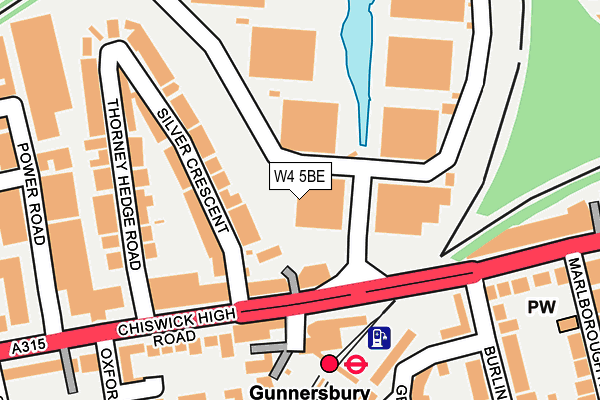 W4 5BE map - OS OpenMap – Local (Ordnance Survey)