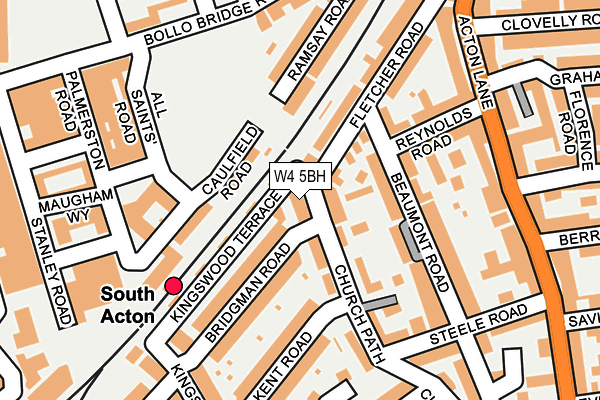 W4 5BH map - OS OpenMap – Local (Ordnance Survey)