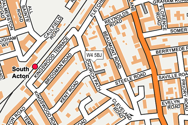 W4 5BJ map - OS OpenMap – Local (Ordnance Survey)