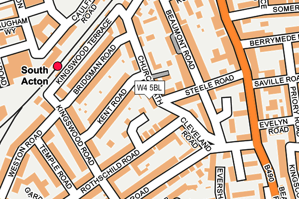 W4 5BL map - OS OpenMap – Local (Ordnance Survey)