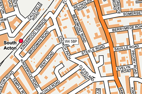 W4 5BP map - OS OpenMap – Local (Ordnance Survey)