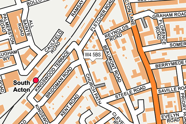 W4 5BS map - OS OpenMap – Local (Ordnance Survey)