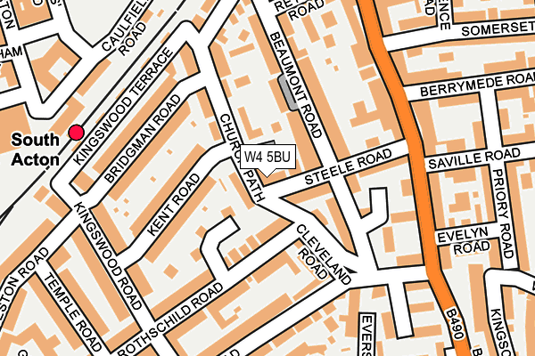 W4 5BU map - OS OpenMap – Local (Ordnance Survey)