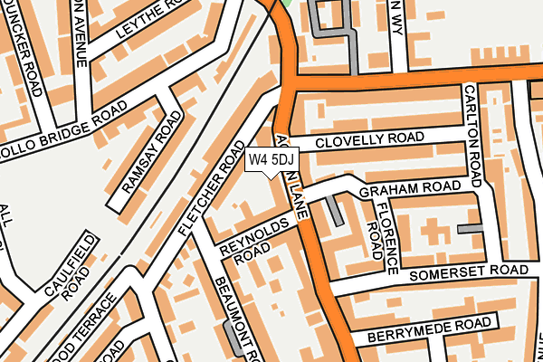 W4 5DJ map - OS OpenMap – Local (Ordnance Survey)
