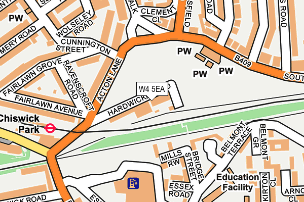 W4 5EA map - OS OpenMap – Local (Ordnance Survey)