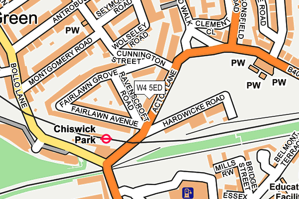 W4 5ED map - OS OpenMap – Local (Ordnance Survey)