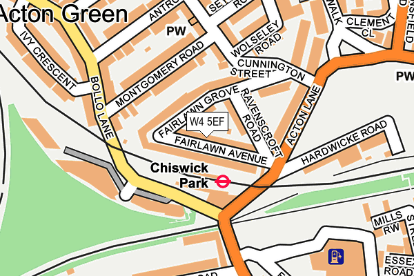 W4 5EF map - OS OpenMap – Local (Ordnance Survey)