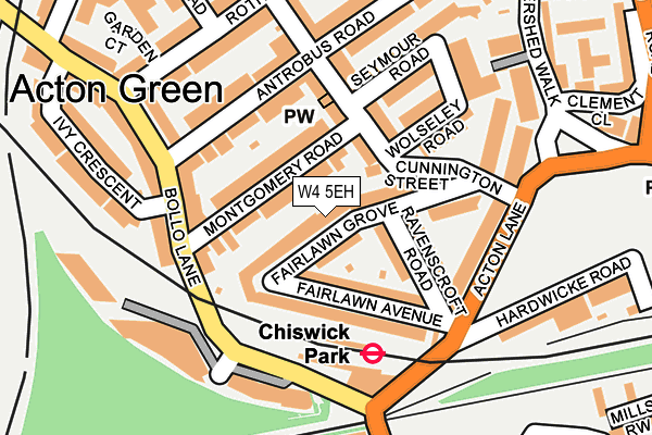 W4 5EH map - OS OpenMap – Local (Ordnance Survey)