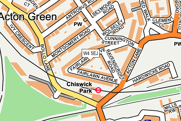 W4 5EJ map - OS OpenMap – Local (Ordnance Survey)