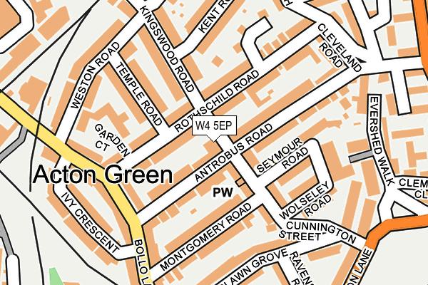 W4 5EP map - OS OpenMap – Local (Ordnance Survey)