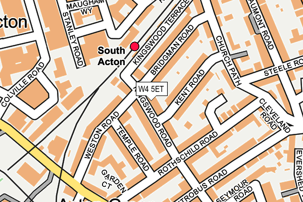 W4 5ET map - OS OpenMap – Local (Ordnance Survey)