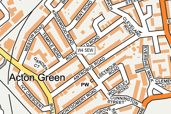 W4 5EW map - OS OpenMap – Local (Ordnance Survey)