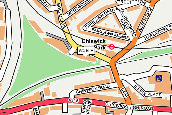 W4 5LE map - OS OpenMap – Local (Ordnance Survey)