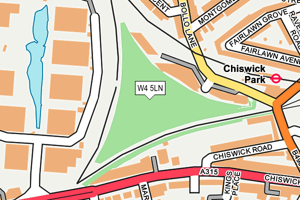 W4 5LN map - OS OpenMap – Local (Ordnance Survey)