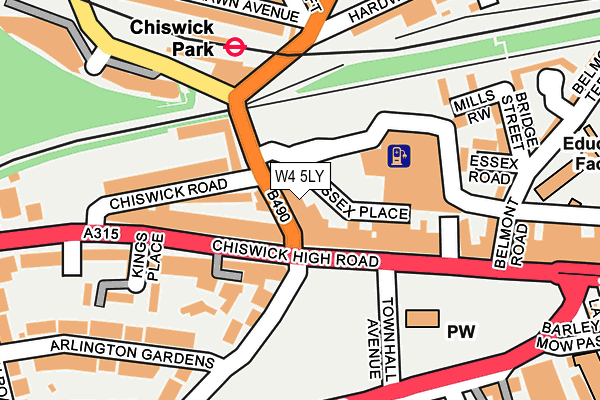 W4 5LY map - OS OpenMap – Local (Ordnance Survey)