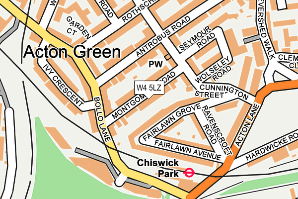 W4 5LZ map - OS OpenMap – Local (Ordnance Survey)