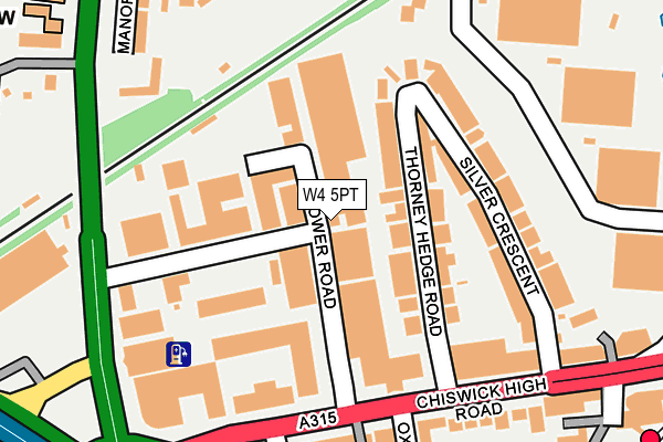 W4 5PT map - OS OpenMap – Local (Ordnance Survey)