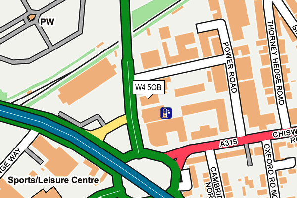 W4 5QB map - OS OpenMap – Local (Ordnance Survey)
