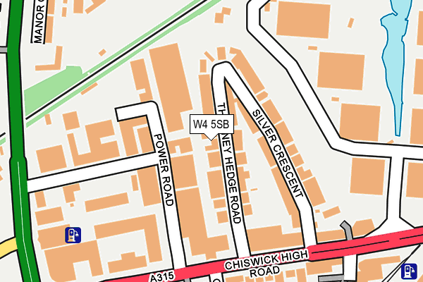 W4 5SB map - OS OpenMap – Local (Ordnance Survey)