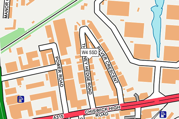 W4 5SD map - OS OpenMap – Local (Ordnance Survey)