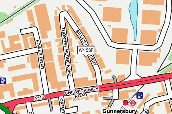 W4 5SF map - OS OpenMap – Local (Ordnance Survey)