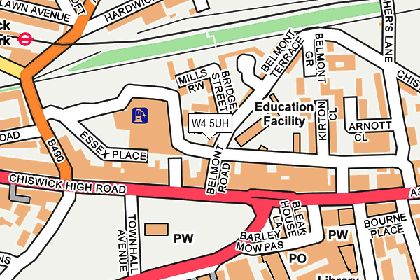 W4 5UH map - OS OpenMap – Local (Ordnance Survey)