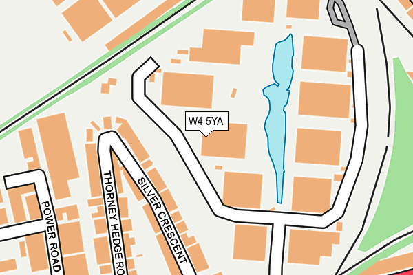 W4 5YA map - OS OpenMap – Local (Ordnance Survey)