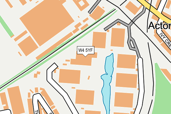 W4 5YF map - OS OpenMap – Local (Ordnance Survey)