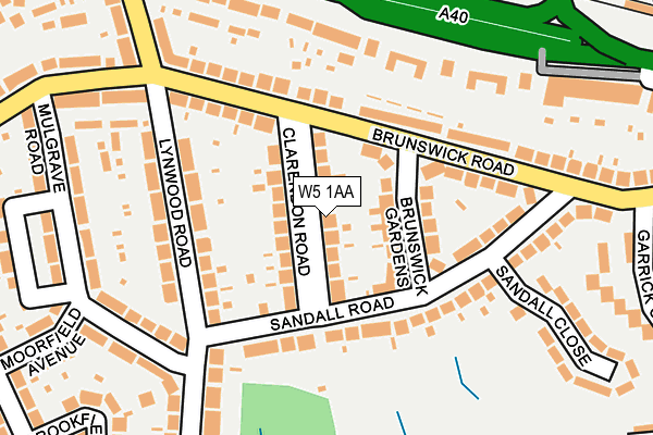 W5 1AA map - OS OpenMap – Local (Ordnance Survey)
