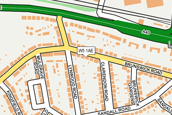 W5 1AE map - OS OpenMap – Local (Ordnance Survey)