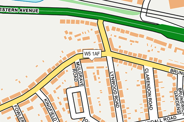W5 1AF map - OS OpenMap – Local (Ordnance Survey)
