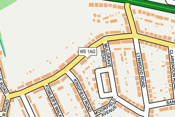 W5 1AG map - OS OpenMap – Local (Ordnance Survey)